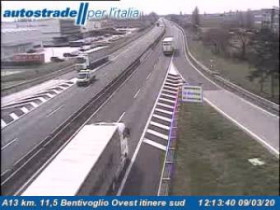 Slika pregleda web-kamere Bentivoglio - Traffic A13 - KM 11,5